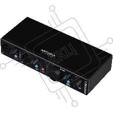 Аудиоинтерфейс USB Arturia MiniFuse 2 Black [800102] 24бит/192кГц, два комбинированных входа XLR-1/4 (микрофонный / линейный / инструментальный уровень) с фантомным питанием +48 В, выходы на монитор (L/R Jack), выход для наушников, MIDI In/Out