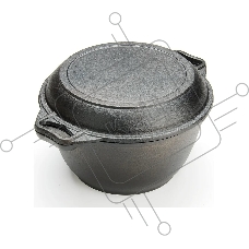 Кастрюля с крышкой-сковородой Mayer&Boch MB 26025 3.0л, 24 см, чугунная