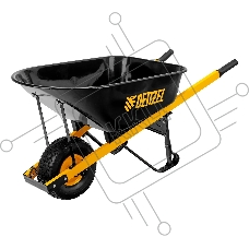 Тачка строительная Denzel усиленная, объем 140 л, 230 кг, колесо 15х6.00-6