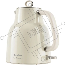Чайник электрический Tesler KT-1760 бежевый, 1.7 л, 2200 Вт, скрытый нагревательный элемент