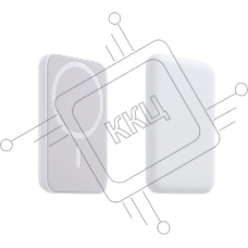 Портативное беспроводное зарядное устройство Power Bank (аккумуляторная батарея) 5000 mAh, MagSafe, белый Rexant