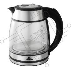 Чайник электрический Добрыня DO-1262 S серебро, 1,8л, 1,8кВт