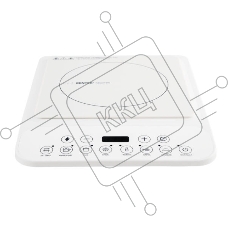 Плита настольная электрическая Centek CT-1517 белый, 2 кВт, индукция, конфорки - 1, стеклокерамика, сенсор