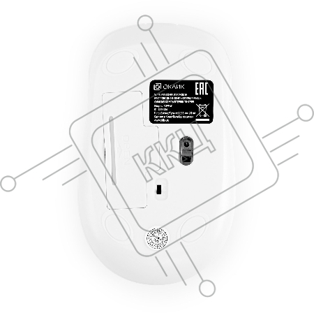Мышь Оклик 509MW white белый оптическая (1600dpi) беспроводная USB для ноутбука (3but)