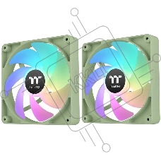 Комплект вентиляторов для корпуса Thermaltake CT120 ARGB (2 шт.) зеленый, 120 мм, 2000 об/мин, 25.8 дБ, 4 pin