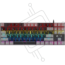 Клавиатура Оклик K600X механическая черный/серый USB Multimedia for gamer LED