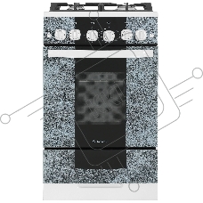 Плита газовая Gefest 5500-02 0113 мрамор, конфорок 4 шт, духовка 52 л, 50 см x 85 см x 58.5 см