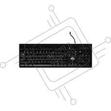 Клавиатура проводная БЕШТАУ КЛ104РУ 104 клавиши, USB, 1,8м, Цвет русской/латинской раскладки (Белый/Белый) лазерная гравировка, черный МИНПРОМТОРГ (МПТ)