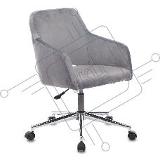 Кресло офисное Бюрократ CH-380SL серая жемчужина Italia 26, крестовина металл хром