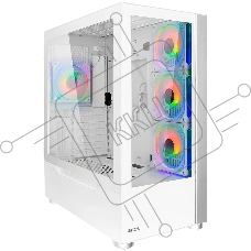 Компьютерный корпус Ginzzu GL770 FAN 12MW6 RGb*4 USB3.0 CRC10 белый