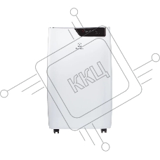 Кондиционер мобильный Electrolux EACM-09 GT/N6 9000 BTU, 24 м², 50 дБ, охлаждение, обогрев, осушение, белый