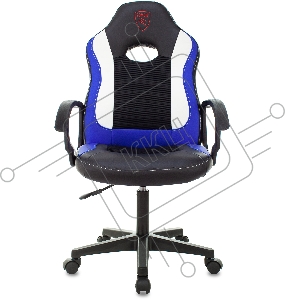 Кресло игровое Zombie 11LT черный/синий текстиль/эко.кожа крестовина пластик