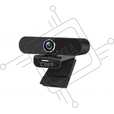 Веб-камера с матрицей 5 МП, CBR CW 875QHD Black, разрешение видео 2560х1440, USB 2.0, встроенный микрофон с шумоподавлением, автофокус, крепление на мониторе, длина кабеля 2 м, черный