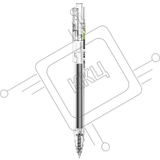 Ручка гелевая автоматическая Deli EG05-BK прозрачный, d=0.5мм, черные чернила