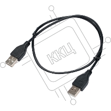 Кабель USB2.0 Cablexpert CC-USB2-AMAM-0.6M, AM/AM, экран, 28/26AWG, медь, Pro, 0.6м, черный, пакет