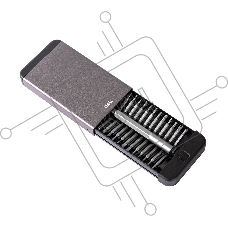 Набор прецизионных отвертокDeli DL3525 25 предметов Корпус из алюминиевого сплава.