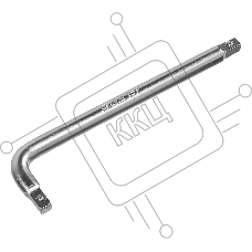 Вороток Г-образный Denzel 150x40 мм, квадрат 1/4