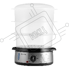 Пароварка электрическая Centek CT-1457 9л 800Вт, стальной корпус, таймер 60 мин, 3 контейнера