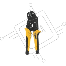 Клещи для обжима неизолированных наконечников Denzel НК и НВ, разъемов РП, 0,25 - 2,5 мм2