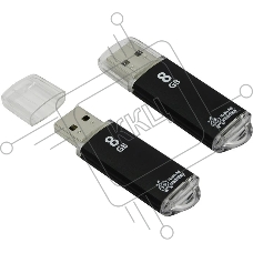 Флешка USB Smartbuy V-Cut Black (SB8GbVC-K), 8Gb, USB 2.0, R/W 20/10, черный