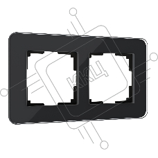 Рамка на 2 поста WERKEL Elite (черный, стекло) W0022448