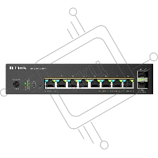 Коммутатор D-Link DMS-1250-10SPL/A1A/6KV, 8×2,5 Гбит/с PoE (2×60 Вт PoE++) + 2×10 Гбит/с SFP+, управляемый