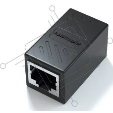 Модуль RJ-45 (F) <->RJ-45(F) ,FTP, проходной, ABS пластик, черный, кат. 5e VCOM <CT251S>