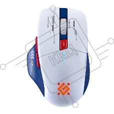 Мышь беспроводная Defender Tisa GM-126 белый/синий, 1600 dpi, радиоканал, Bluetooth, USB, кнопки - 6