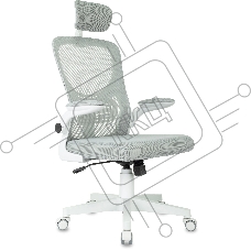 Кресло Бюрократ MC-W101-H светло-серый TW-02 TW-20 сетка/ткань, крестов. пластик, пластик белый