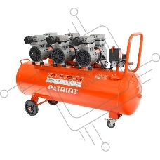 Компрессор Patriot поршневой безмасляный WO 100-440, 440 л/мин, 8 бар, 2500 Вт, 100 л, быстросъем и 