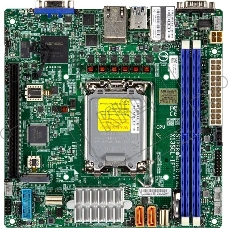 Материнская плата Supermicro X13SCL-IF bundle, LGA1700, Intel C262, 2xDDR5, 6xSATA, 1xPCIe 5.0 x16, 1xPCIe 4.0 x4, 1xM.2, 1xVGA, 1xCOM, 3x 1Gb LAN, 2xUSB 3.2 Gen1, 2xUSB 2.0, mini-ITX