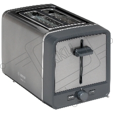 Тостер Bosch TAT5P425 нержавеющая сталь, 970 Вт, 2 слота