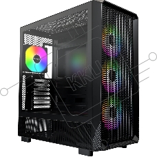 Компьютерный корпус Montech X5 черный без БП ATX 4x120мм 1xUSB2.0 1xUSB3.0 audio bott PSU