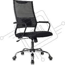 Кресло руководителя Бюрократ CH Balance SL черный Elastic-102 сетка/ткань крестов. металл хром