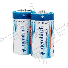 Батарейки солевые Gembird GB-R14P-2F, тип С(R14P), 2шт, пленка