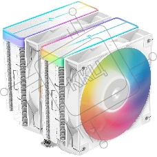 Кулер для процессора DEEPCOOL AG620 WH ARGB V2 LGA20XX/1700/1200/115X/AM5/AM4 (9шт/кор, TDP 260W, PWM, ARGB DUAL Fan 120mm, 6 тепл. трубок, белый) RET