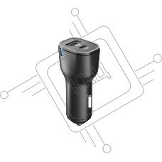 Автомобильное зарядное устройство OLMIO Type-C + USB, 20W, PowerDelivery, QuickCharge3.0, черное