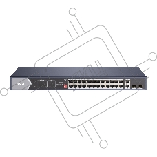 Коммутатор iFLOW F-SW-EU628HPOE-V, 24×1 Гбит/с PoE + 2×1 Гбит/с LAN, неуправляемый