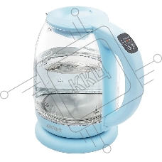 Чайник электрический Kitfort КТ-640-1 1.7 л, 2200 Вт, голубой (корпус: пластик/стекло)