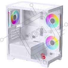 Компьютерный корпус Bloody BD-CC103F белый без БП mATX 7x120mm 1xUSB2.0 1xUSB3.0 audio bott PSU