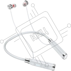 Беспроводные наушники HOCO ES62 Pretty, Bluetooth, 800 мАч, серебристый