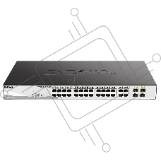 Коммутатор D-Link DGS-1210-28MP/F4A, 24×1 Гбит/с + 4×1 Гбит/с Combo, настраиваемый
