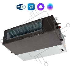 Блок внутренний сплит-системы канального типа Ballu BLC_D/in-24HN1_21Y 24000 BTU, 70 м², 42 дБ, охлаждение, обогрев, осушение, серый