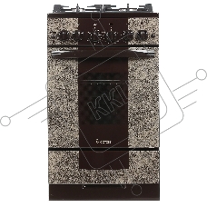Плита газовая Gefest 5500-02 0114 коричневый, конфорок 4 шт, духовка 52 л, 50 см x 85 см x 58.5 см