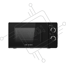 Микроволновая печь KUPPERSBERG TMW 203 B, отдельностоящая, 5 уровней мощности, объем 20 л, гриль, поворотный переключатель, таймер, блокировка от детей, поворотный стол, черный