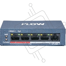 Коммутатор iFLOW F-SW-EU205POE-V/L, 4×100 Мбит/с PoE + 1×100 Мбит/с LAN, неуправляемый