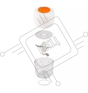 Измельчитель электрический Kitfort КТ-3089 0.17л. 22Вт белый/оранжевый