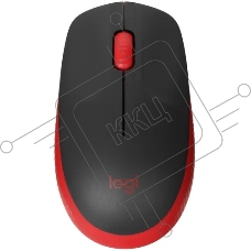 Мышь беспроводная Logitech M190 красный, 1000 dpi, радиоканал, USB, кнопки - 3