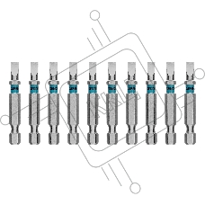 Бита Gross 113025 SL5,0х50 мм, сталь S2, шестигр., 10 шт.