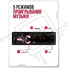 Автомагнитола URAL МОЛОТ АРС-МТ 115К, 1 DIN, Bluetooth, USB Type-A, AUX